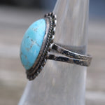 Vintage Sterling Turquoise Ring 5.75
