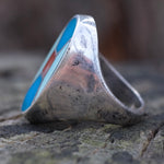 Vintage Sterling Zuni Inlay Ring 9