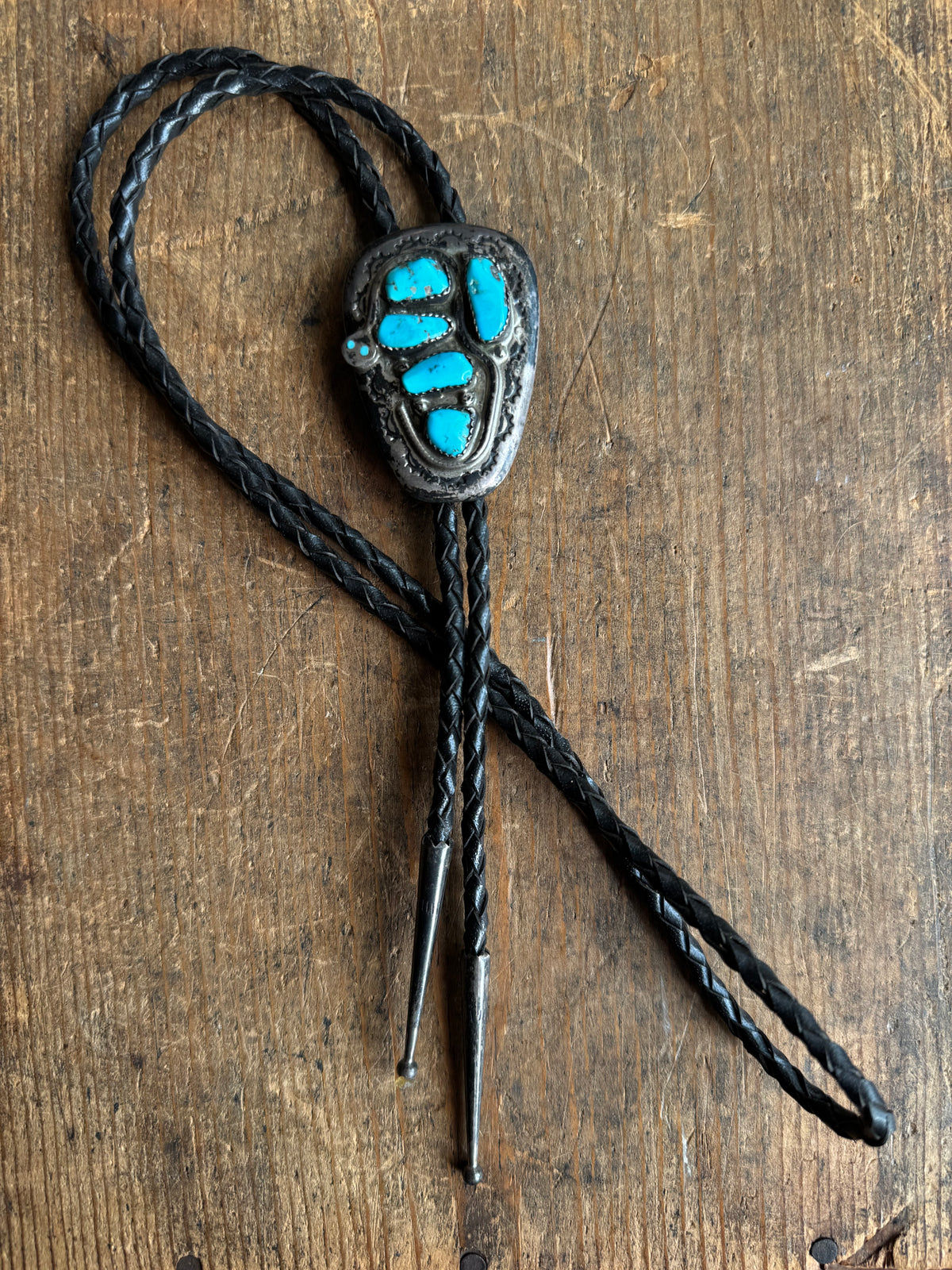 Vintage Sterling Silver Turquoise Effie C. Snake Bolo