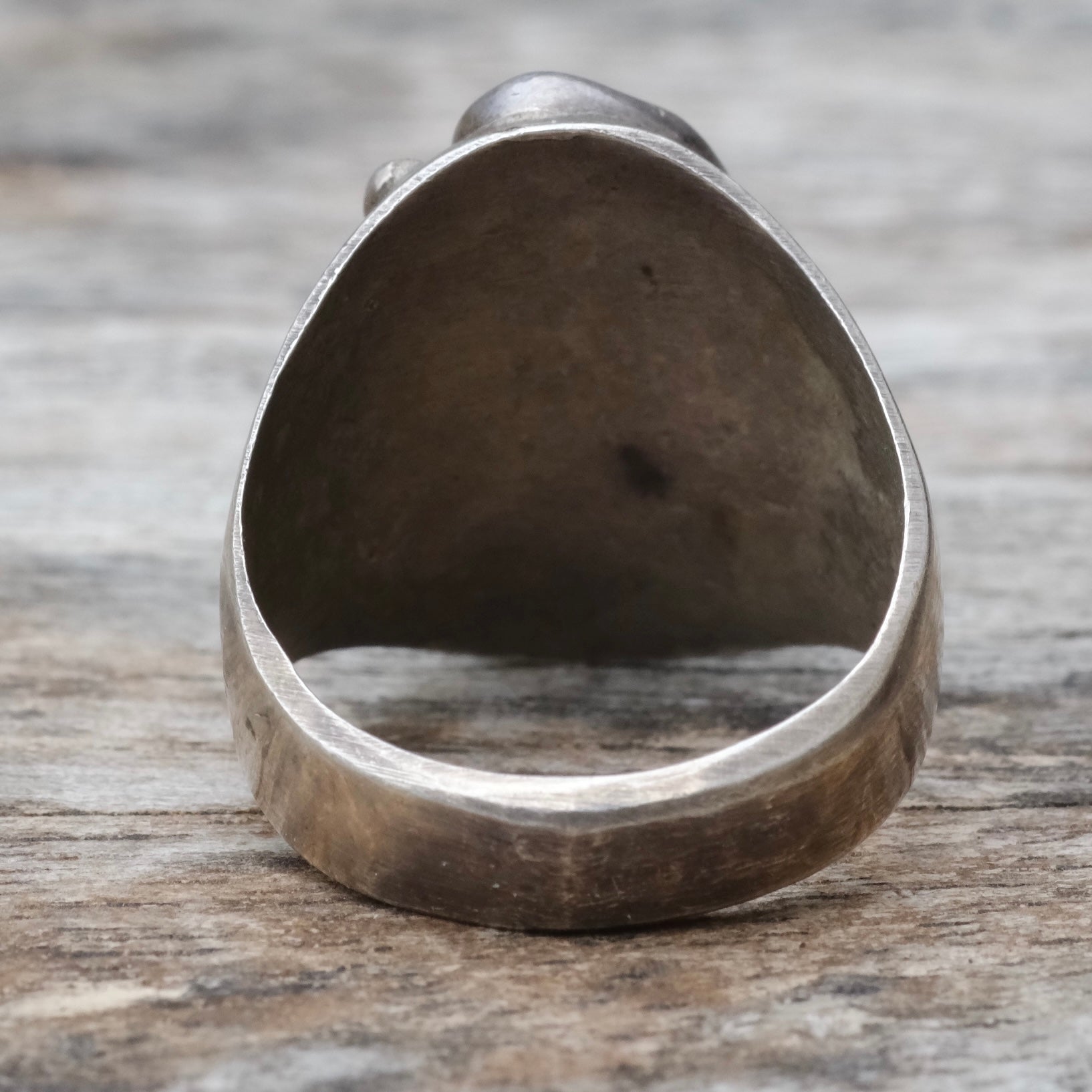 Vintage Sterling Turquoise Ring 10.5