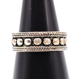 Vintage Sterling Silver Dotted Band Ring 8.75