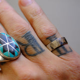 Vintage Sterling Silver Faceted Band Ring 5.5