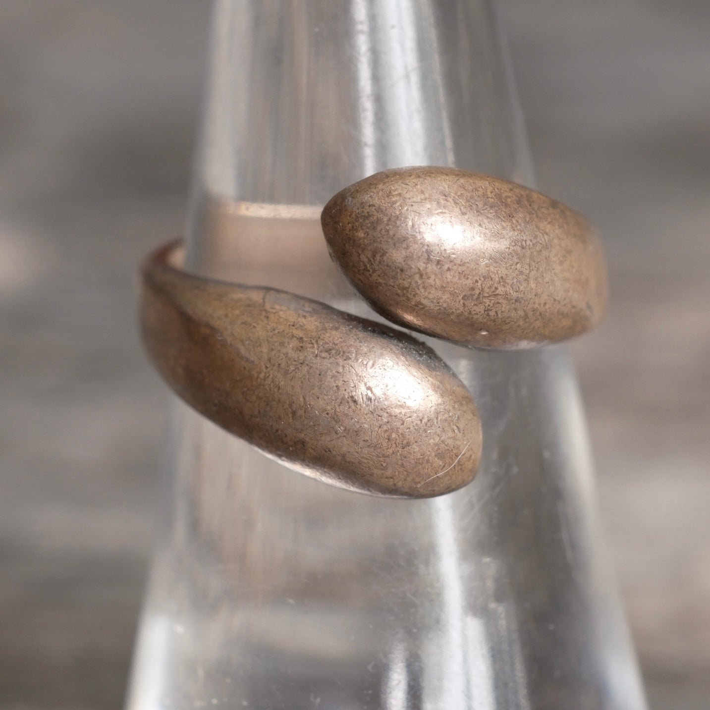 Vintage Sterling Silver Modernist Ring 6.75