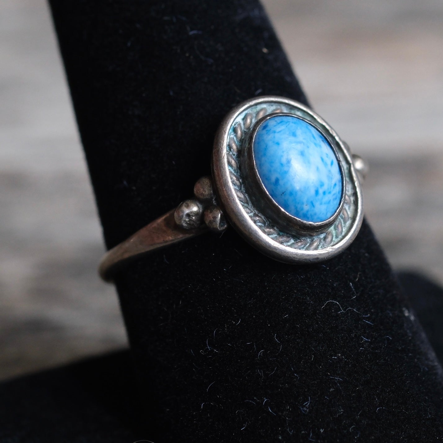 Vintage Sterling Sodalite Ring 8.75