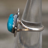 Vintage Sterling Turquoise Ring 5.25