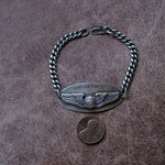 Vintage Sterling Silver Military ID Bracelet