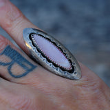 Vintage Sterling Mother Of Pearl Ring 6.5