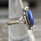 Vintage Sterling Lapis Ring 6.25