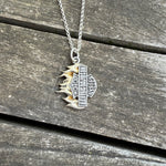 Vintage Sterling Harley Davidson Necklace