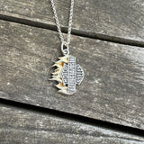 Vintage Sterling Harley Davidson Necklace
