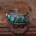 Incredible Vintage Sterling Turquoise Cuff