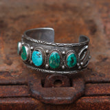 Incredible Vintage Sterling Turquoise Cuff
