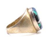 Vintage Sterling Zuni Inlay Ring 9