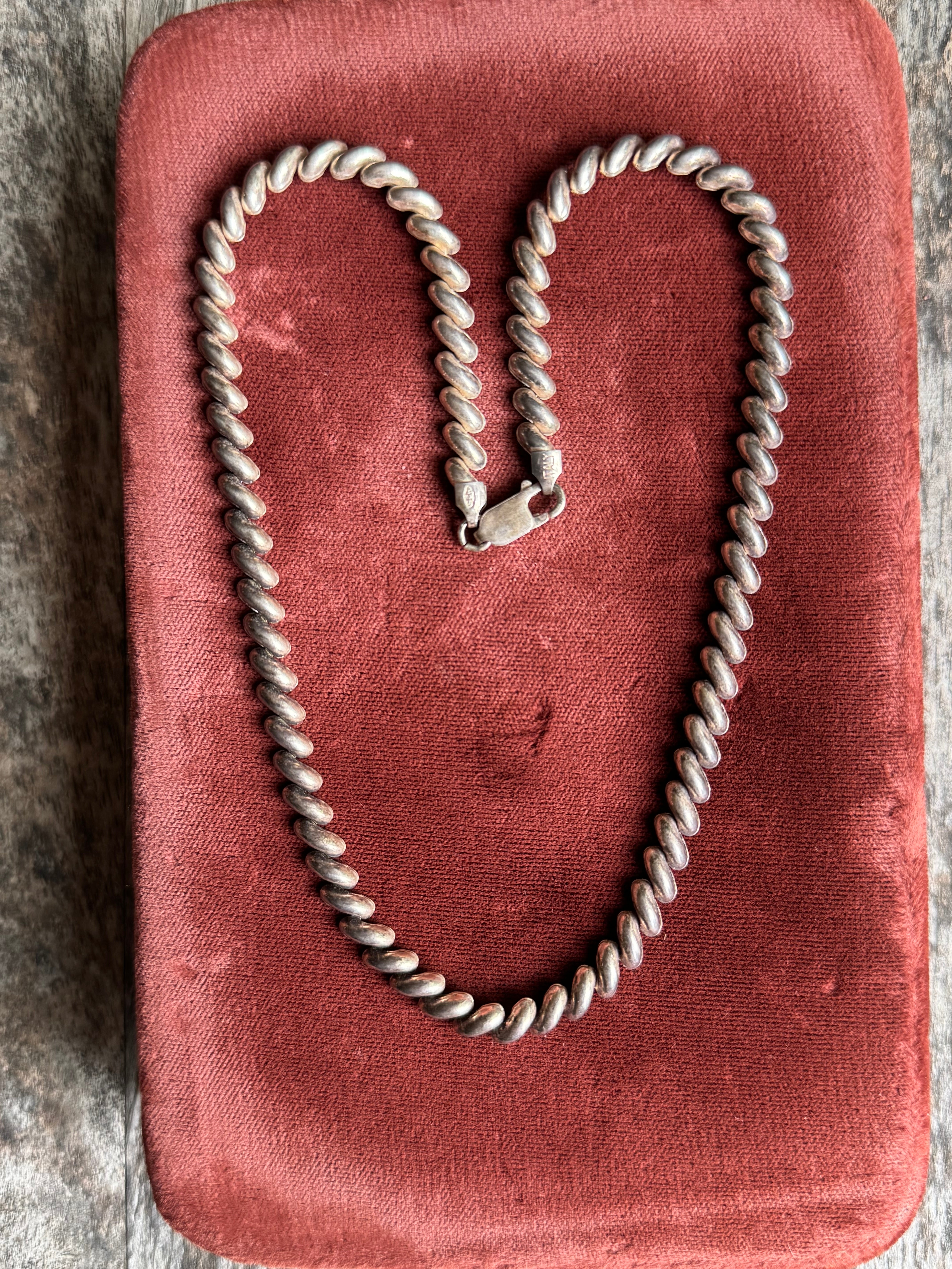 Vintage Sterling Silver 16” San Marco Chain
