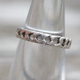 Vintage Sterling Silver Chain Ring 4.25