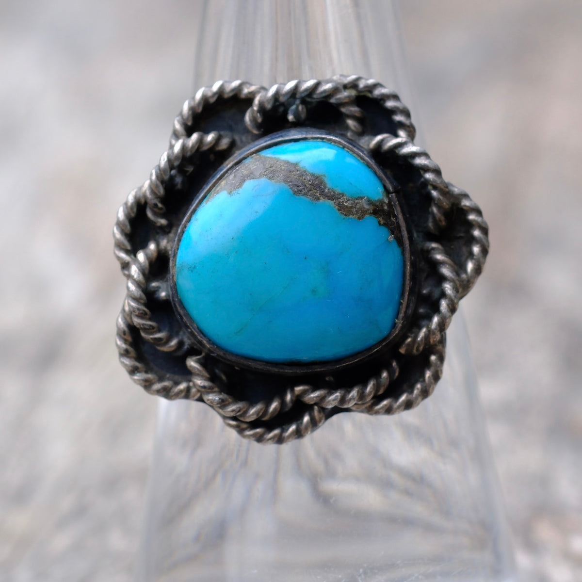 Vintage Sterling Turquoise Ring 7