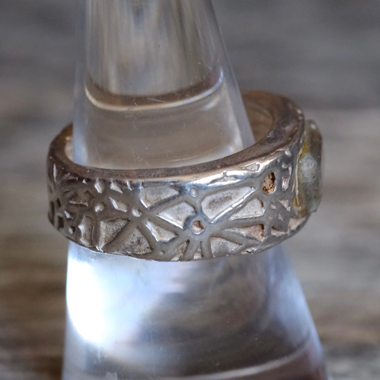 Vintage Sterling Labradorite Ring 8.25