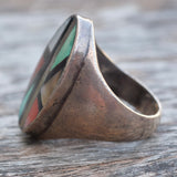 Vintage Sterling Zuni Inlay Ring 9