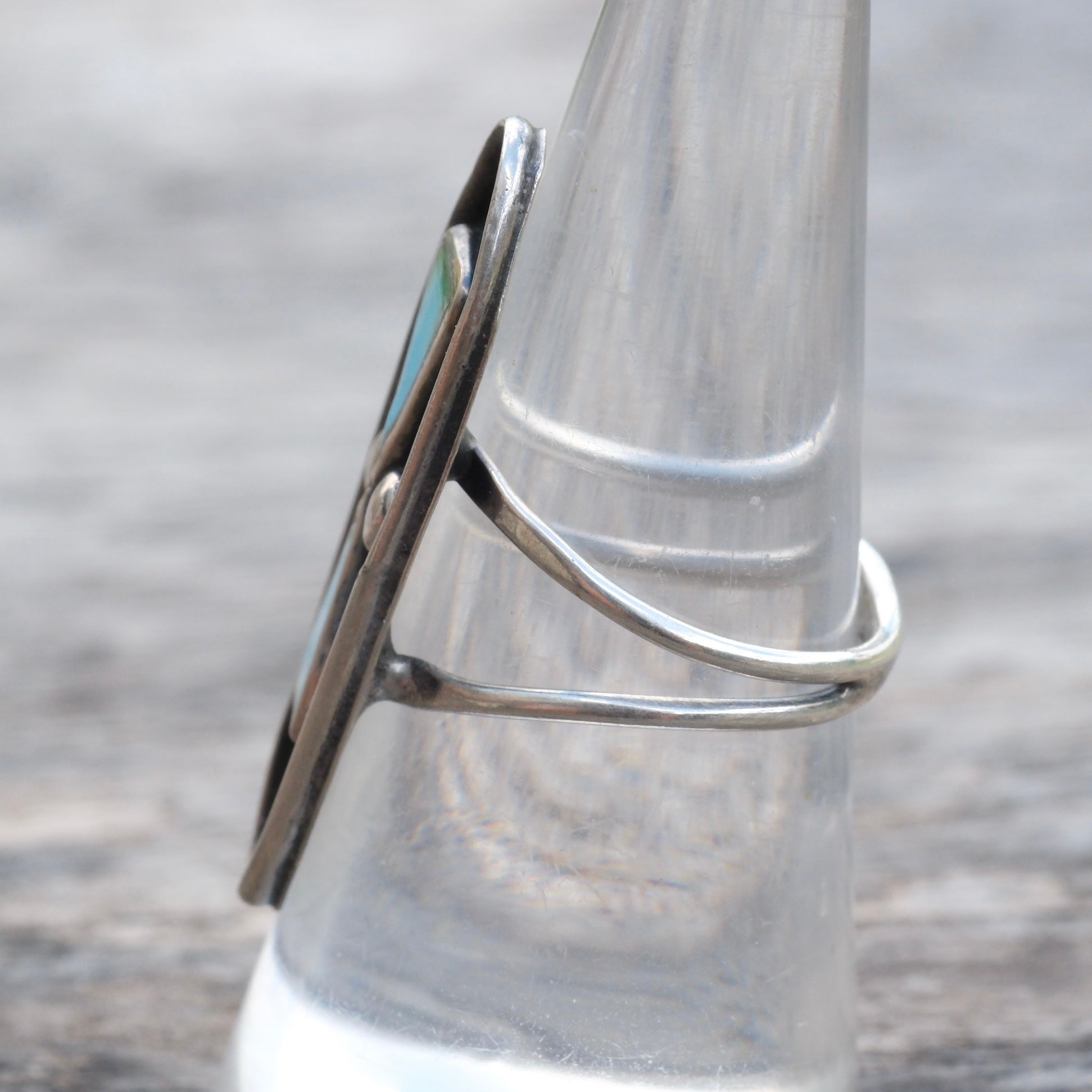Vintage Sterling Turquoise Ring 7.5