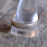 Vintage Sterling Malachite and Onyx Inlay Band 12.5