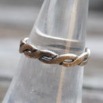Vintage Sterling Silver Braided Ring 7