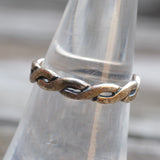 Vintage Sterling Silver Braided Ring 7