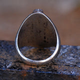 Vintage Sterling 9-Stone Turquoise Cluster Ring 8.5