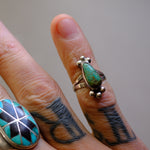 Vintage Sterling Turquoise Ring 3.25