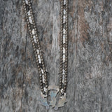 Vintage Sterling Zuni Hummingbird Squash Blossom Necklace 28"