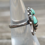 Vintage Sterling Zuni Inlay Sunface Ring 6.25