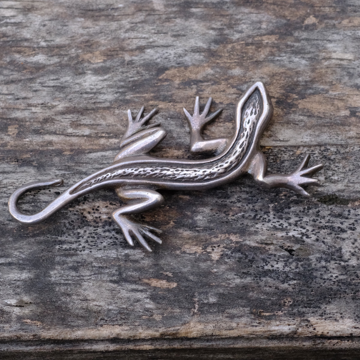 Vintage Sterling Gecko Pin