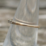 Vintage 14k Gold 5 Diamond Band 5.75