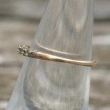 Vintage 14k Gold 5 Diamond Band 5.75