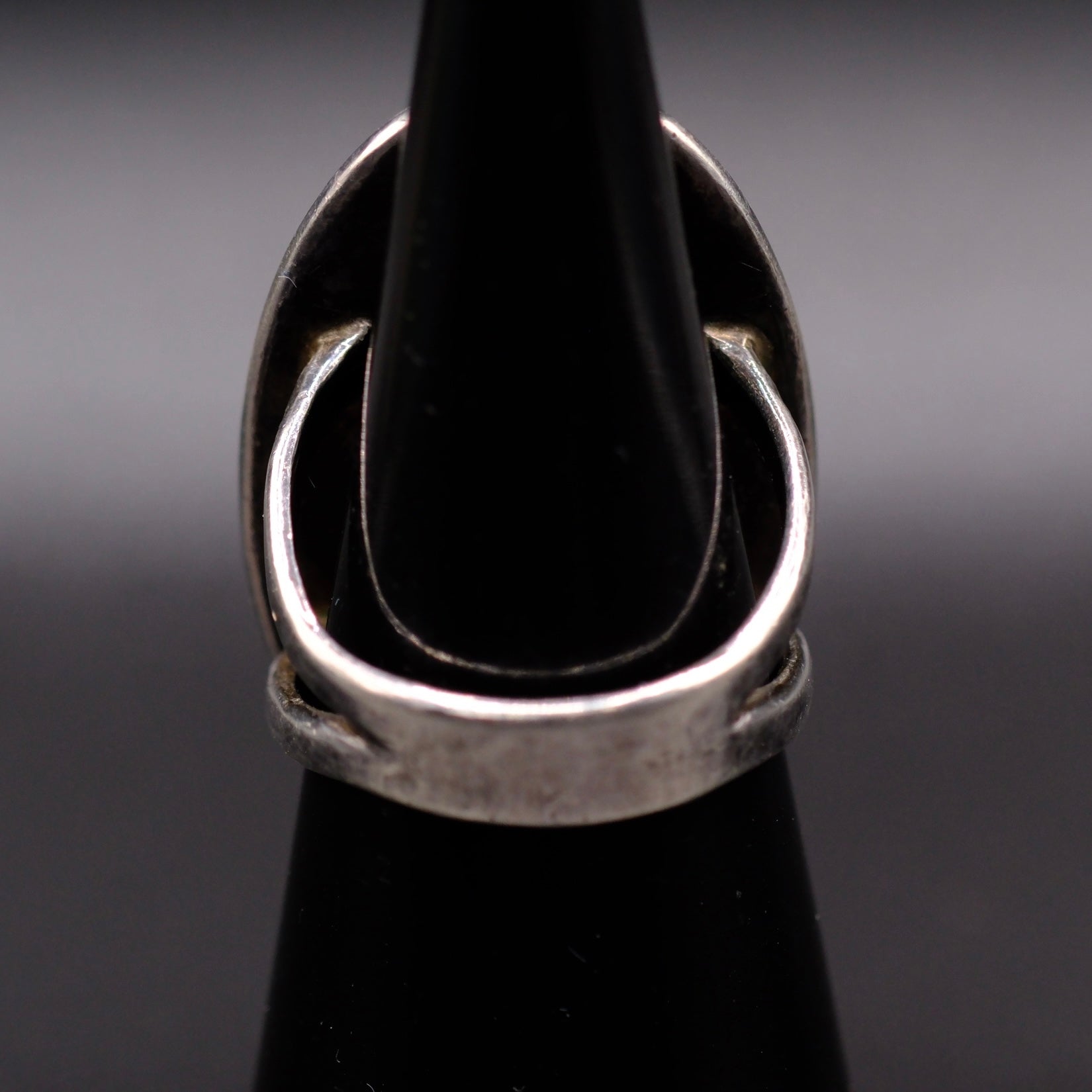 Vintage Sterling Mother Of Pearl and Faux Opal Ring 6.75