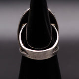 Vintage Sterling Mother Of Pearl and Faux Opal Ring 6.75