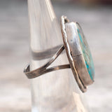 Vintage Sterling Turquoise Ring 5.5