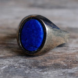 Vintage Sterling Lapis Ring 11