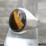 Vintage Sterling Tigers Eye Cabochon Ring 10
