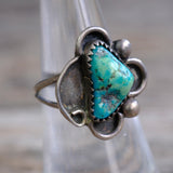 Vintage Sterling Turquoise Ring 6.75