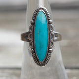 Vintage Sterling Turquoise Ring 6.25