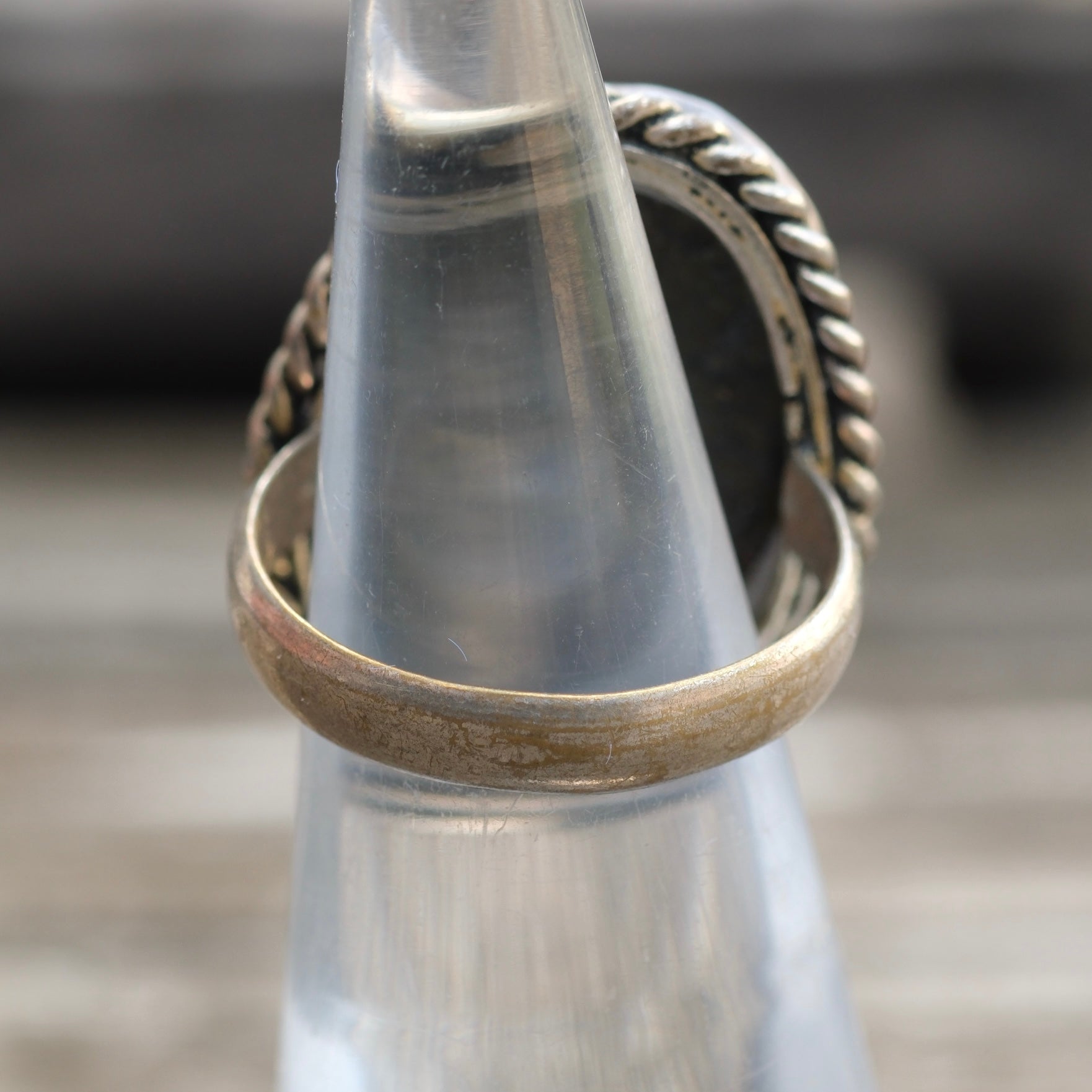 Vintage Sterling Jasper Ring 4.25