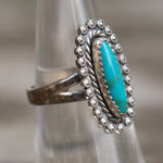 Vintage Sterling Turquoise Ring 5.75