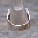 Vintage Sterling Wood Inlay Ring 9.5