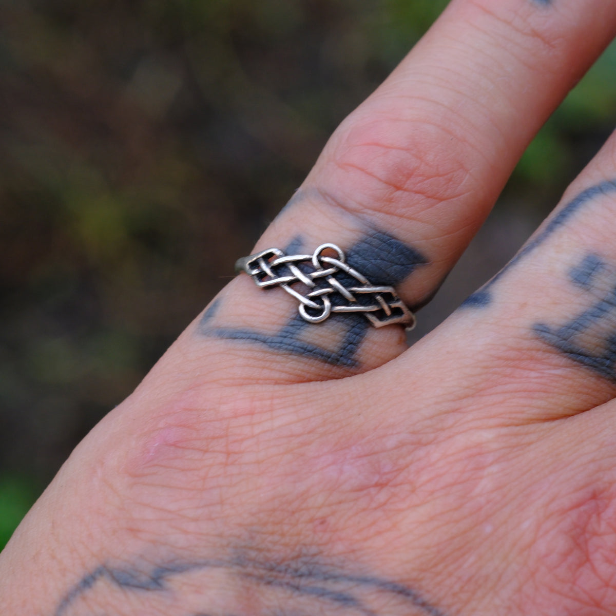 Vintage Sterling Braided Ring 6.25