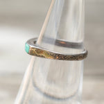 Vintage Sterling Turquoise Inlay Band 5.5