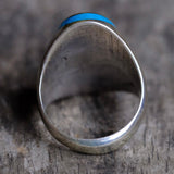 Vintage Sterling Inlaid Blue Jay Ring 10
