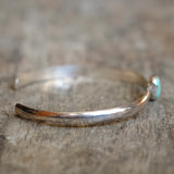 Vintage Sterling Turquoise Stamped Cuff