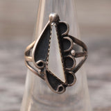 Vintage Sterling Mother Of Pearl Ring 6.5