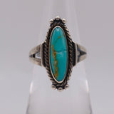 Vintage Sterling Turquoise Ring 6.5