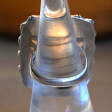 Vintage Sterling Turquoise Ring 6.75